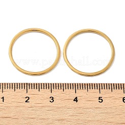 Ionenplattierung (IP) 304 Edelstahl glatte Bandringe&nbsp;RJEW-I101-01D-G