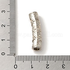 Hohle geschnitzte Blumenröhrenperlen aus Legierung im tibetischen Stil&nbsp;TIBEB-L007-07AS