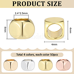 Perline distanziatrici in ottone 200pz 4 colori&nbsp;KK-PH0014-99