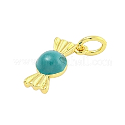 Emaille-Anhänger aus Messing mit Gestellbeschichtung&nbsp;KK-U021-04C-G