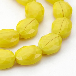 Chapelets de perles de lustre en verre plaqué&nbsp;EGLA-E037-PL01