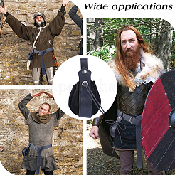 Wikinger-Gürtelkette aus PU-Leder für Herren mit Gürteltasche Renaissance&nbsp;DIY-WH0504-46B