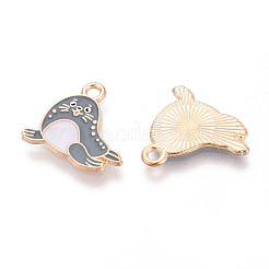 Pendentifs en alliage émaillé d'animaux marins&nbsp;X-ENAM-T022-34J