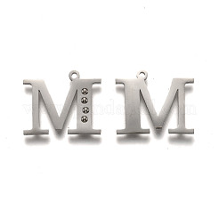 Pendentif lettre en acier inoxydable 304 résistant au ternissement&nbsp;STAS-Y006-61P-M