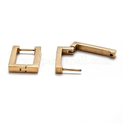 Pendientes de aro rectangulares de acero inoxidable 304&nbsp;STAS-J033-10B-G