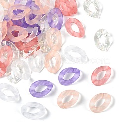 60pcs 5 Farben transparente Acrylverbindungsringe&nbsp;OACR-FS0002-54