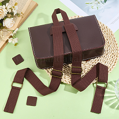 1 jeu de sangles de sac réglables en nylon et cuir PU&nbsp;DIY-CL0001-88B