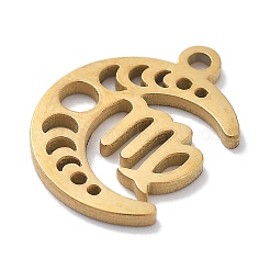 Colgantes de acero inoxidable 304 chapados en oro real de 18k&nbsp;STAS-R003-02G-04