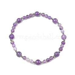Ensemble de bracelets extensibles en perles rondes avec pierres précieuses mélangées naturelles 4pcs 4 styles&nbsp;BJEW-TA00376