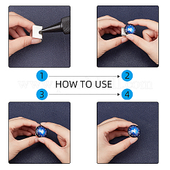 Quadratische Fingerringe aus Messing&nbsp;RJEW-PH0001-03