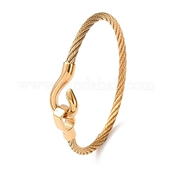 Bracelets manchettes en acier inoxydable 304 avec fermoirs en S pour femmes&nbsp;SA-CBA2192-02G