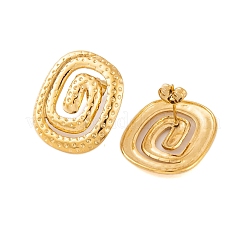 Pendientes de botón de acero inoxidable 304 con revestimiento iónico (IP) para mujer&nbsp;EJEW-P279-46G