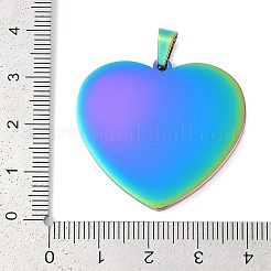 Pendentifs vierges estampés en acier inoxydable 304 avec placage ionique (IP)&nbsp;LS-STAS-I311-04B-RC
