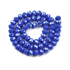 Chapelets de perles en verre électroplaqué&nbsp;EGLA-A044-P8mm-A32