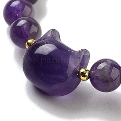 Bracelets extensibles en perles de pierres mélangées naturelles&nbsp;BJEW-K251-03