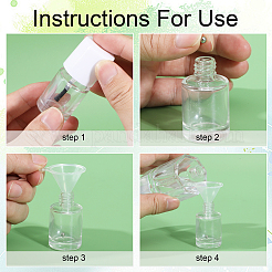 Leere Flasche aus transparentem Glasnagellack&nbsp;MRMJ-GL0001-18