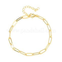 Messing-Büroklammerketten-Armbänder für Frauen&nbsp;BJEW-C140-24G