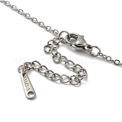 Pendentif en verre planète et coeur&nbsp;NJEW-R263-01P