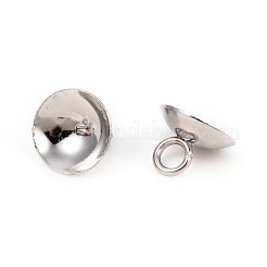 201 ganci per ciondolo con tappo a perlina in acciaio inossidabile&nbsp;STAS-L244-27A-P