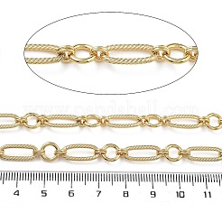 Ovale Gliederketten aus Messing mit Zahnstangenbeschichtung&nbsp;CHC-G023-07G