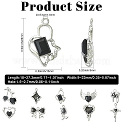20pcs 10 styles de pendentifs en émail en alliage&nbsp;ENAM-CJ0007-52