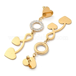 Ionenplattierung (IP) goldene 304 Edelstahl Geometrie baumeln Ohrstecker&nbsp;EJEW-D083-10D-G