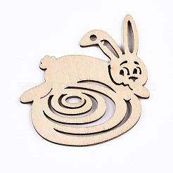 Ungefärbte natürliche Holzanhänger&nbsp;LS-WOOD-S058-012