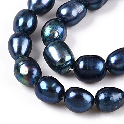 Brins de perles de culture d'eau douce naturelles&nbsp;PEAR-N012-08L-01