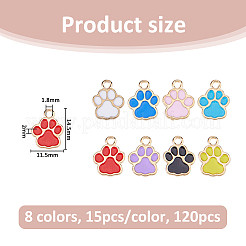 Encantos de esmalte de aleación 120pcs 8 colores&nbsp;FIND-FH0017-01