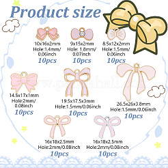 80pcs 8 styles de pendentifs en émail en alliage&nbsp;ENAM-NB0002-17