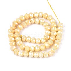 Brins de perles de verre rondelles électrolytiques anti-ternissement&nbsp;EGLA-T021-8mm-17-06