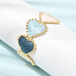 Bracelets manchettes ouverts en acier inoxydable 304 émaillé&nbsp;SA-CBA4992-04