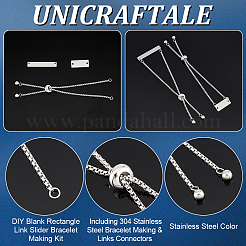 DIY-Set zum Basteln von rechteckigen Schiebearmbändern&nbsp;DIY-UN0005-57