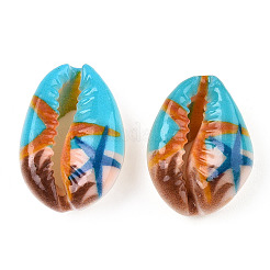 Perlas de concha de cowrie impresas&nbsp;X-SSHEL-T013-01C
