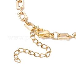 Herstellung von Armbändern aus Messing mit rechteckigen Gliederketten&nbsp;AJEW-JB01302-01