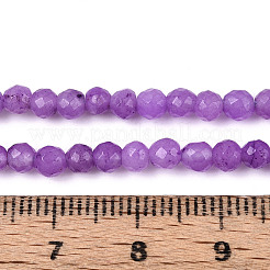 Chapelets de perles en jade blanc naturel teinté&nbsp;G-T139-4mm-60-10