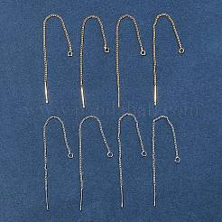 8 Stück Ohrstecker aus Messing in 2 Farben.&nbsp;KK-FS0001-52