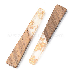 Pendentifs en résine transparente et bois de noyer&nbsp;RESI-S389-043A-B05