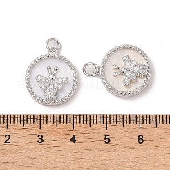 Pendentifs en laiton pavé de coquille&nbsp;KK-L208-73P
