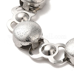 Bracelet à maillons ronds plats en acier inoxydable 304 anti-ternissement&nbsp;BJEW-Q776-02A-02