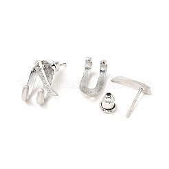 Aretes de aleación de zinc con garra en la parte delantera y trasera&nbsp;EJEW-J046-01P