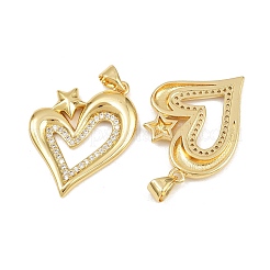 Pendentifs avec zircon cubiques à micro-pavés en laiton&nbsp;KK-C132-03I-G