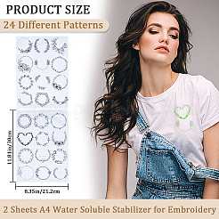 Tela soluble en agua estilo bohemio&nbsp;DIY-WH0488-17K