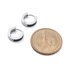 Pendientes de aro esmaltados de acero inoxidable 304&nbsp;EJEW-P300-03P-05