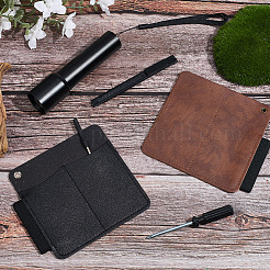 2 estuche para herramientas tácticas EDC para exteriores de piel sintética en 2 colores&nbsp;AJEW-CL0001-92