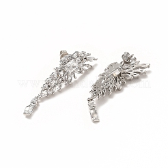 Orecchini pendenti con ali di zirconi chiari&nbsp;EJEW-H093-17P
