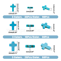 180 Stück 9 Stile synthetische türkise Perlen&nbsp;G-FI0001-22