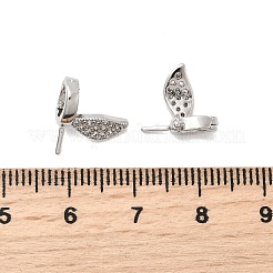 Messing-Mikro pflastern Zirkonia Anhänger bails&nbsp;KK-Z131-03P