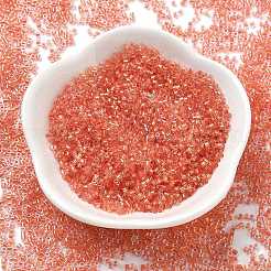 Perles de rocaille en verre de couleurs intérieures transparentes&nbsp;SEED-H003-04G