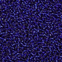 Perline rotonde in vetro trasparente blu notte 11/0 grado&nbsp;X-SEED-Q007-F44
